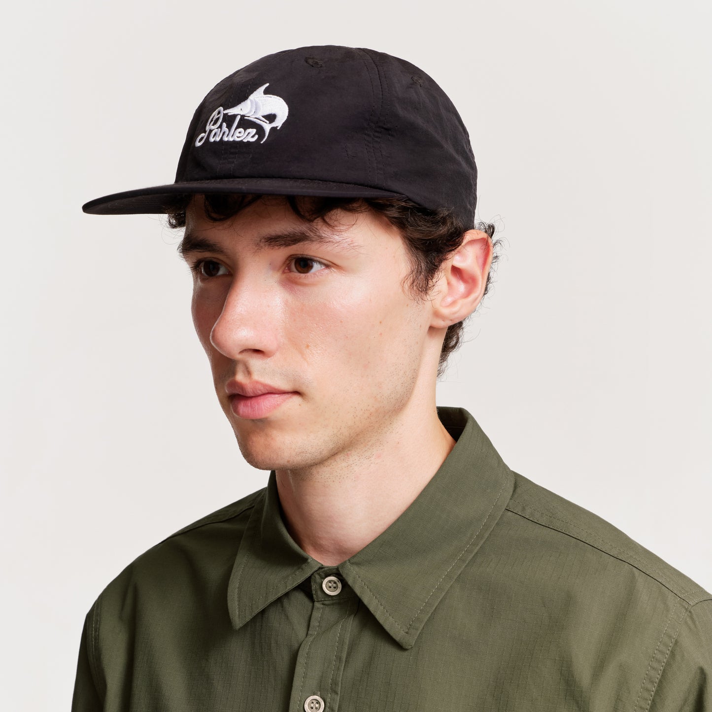 The Mens Catch 6 Panel Cap Black from Parlez clothing