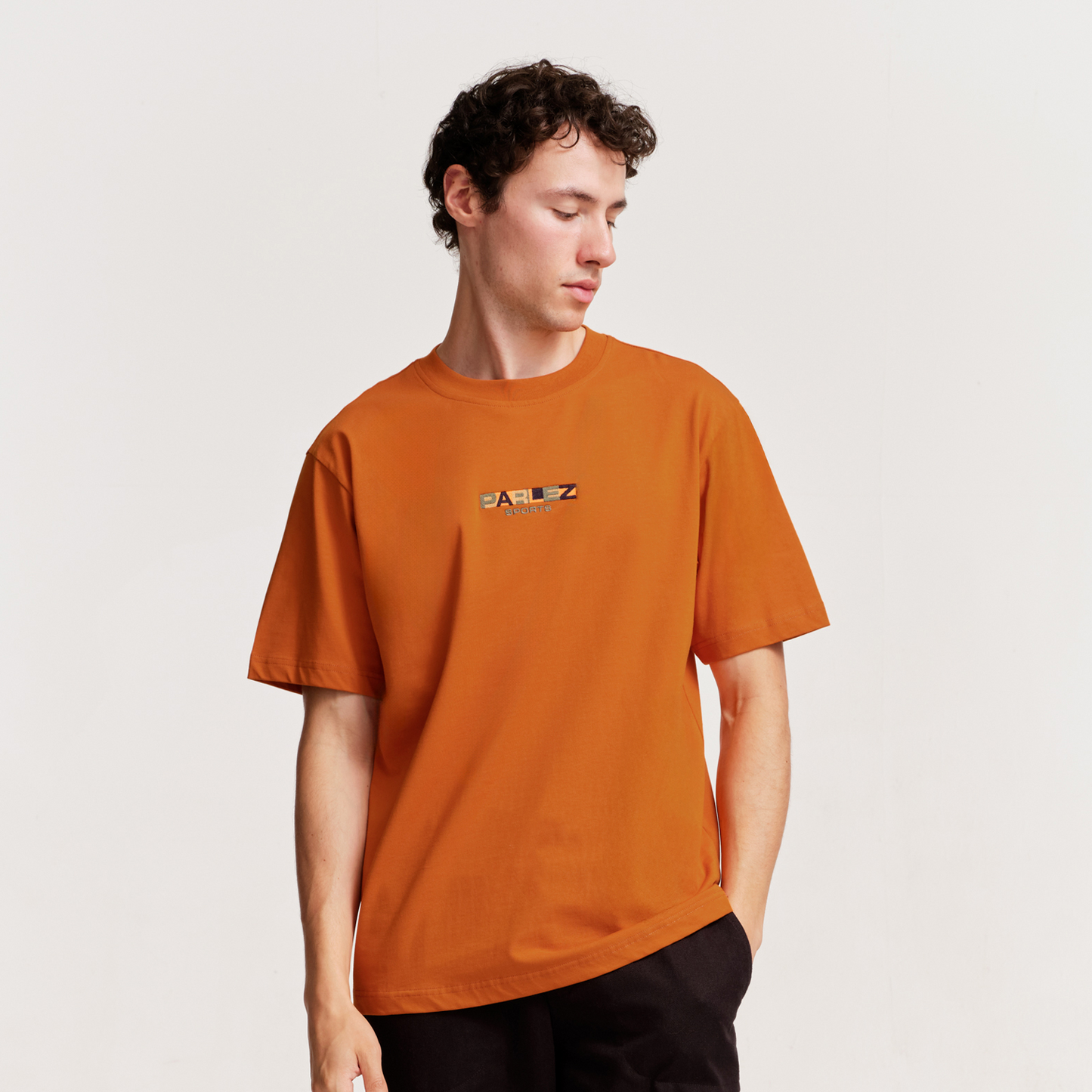 The Mens Bloc T-Shirt Rust from Parlez clothing