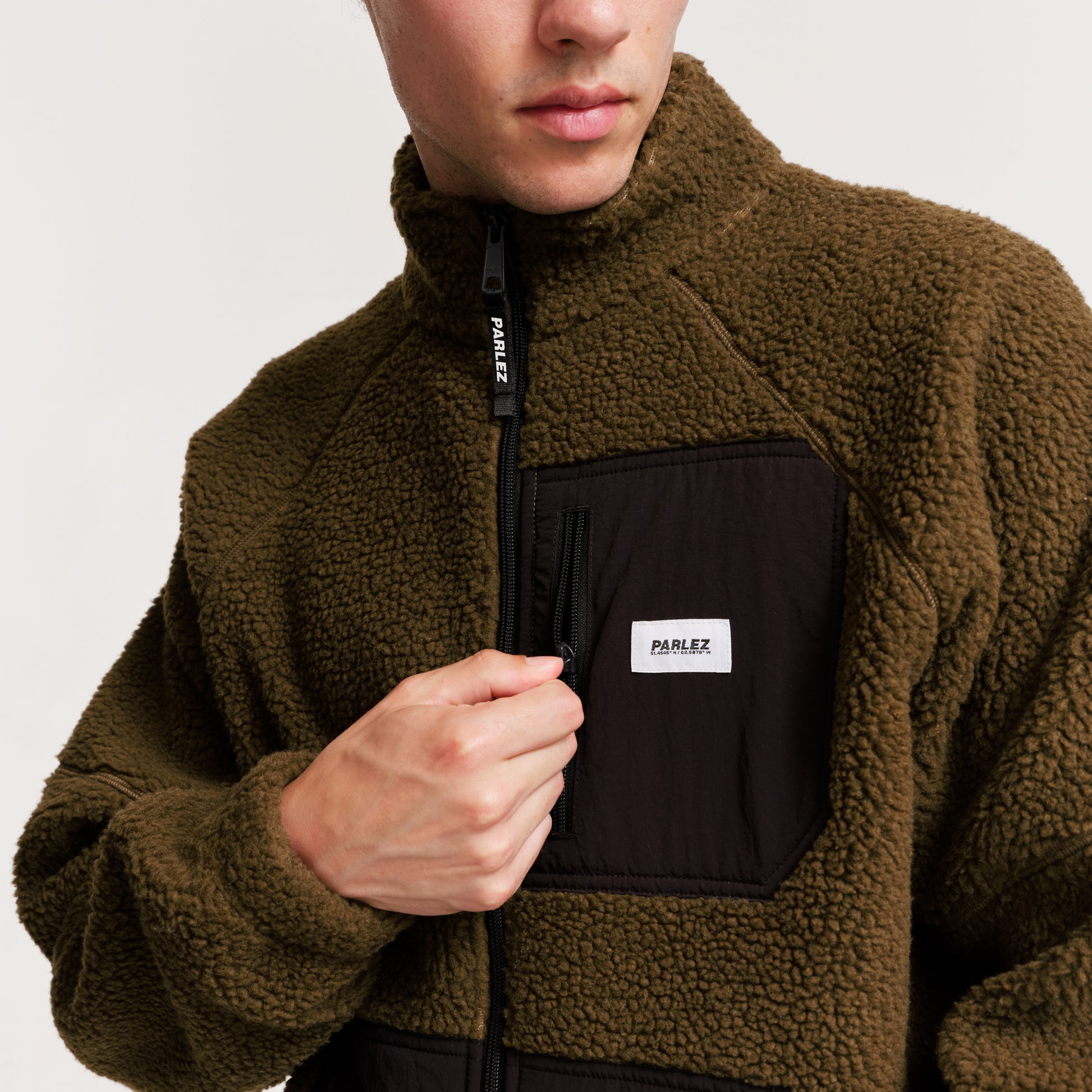 The Mens Ascend Fleece Moss from Parlez clothing