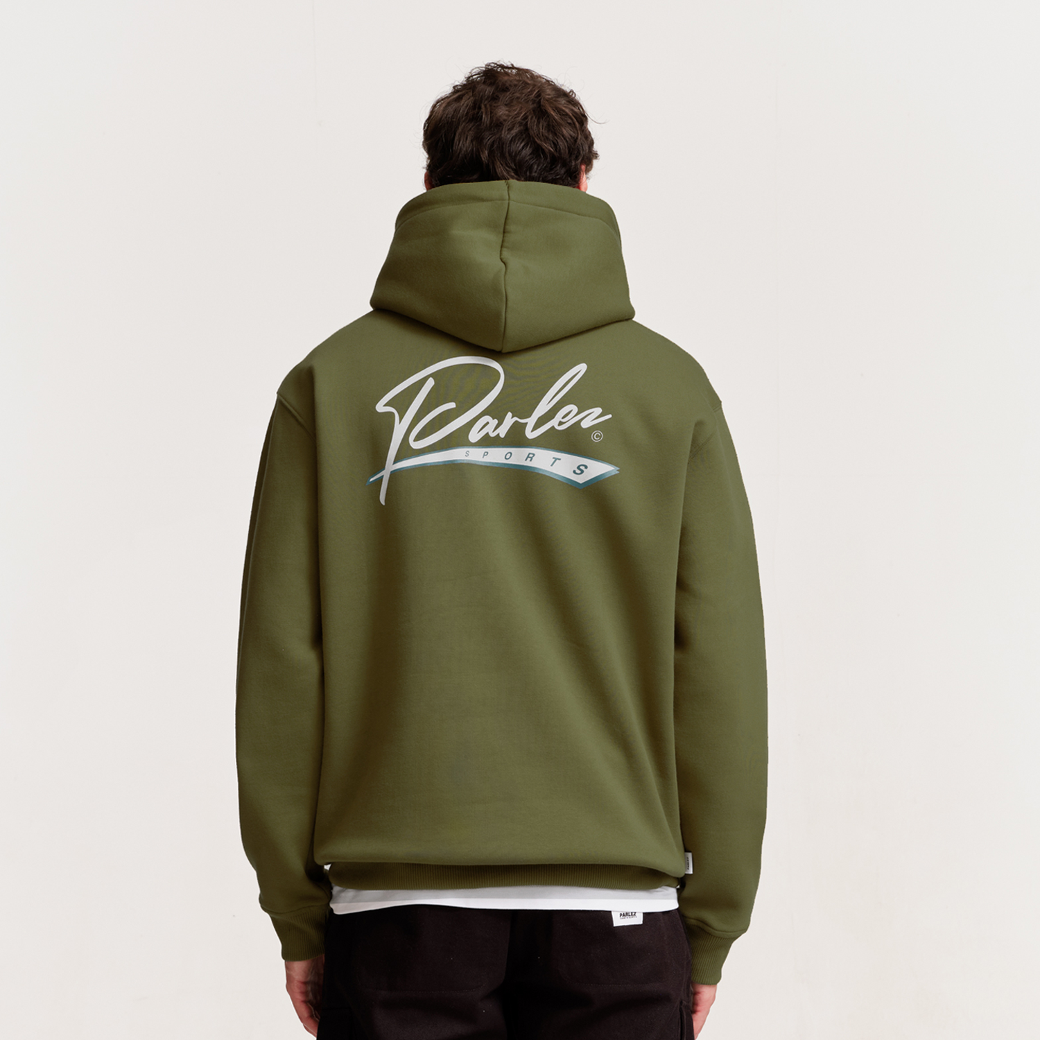 The Mens Chisel Hoodie Moss from Parlez clothing