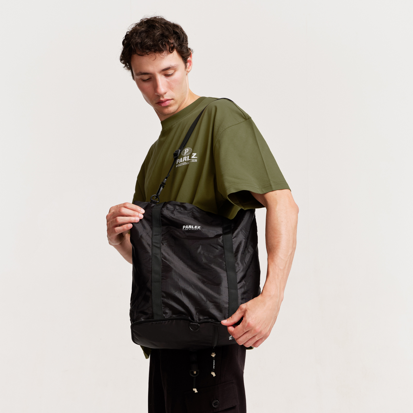 The Mens Haul Tote Bag Black from Parlez clothing