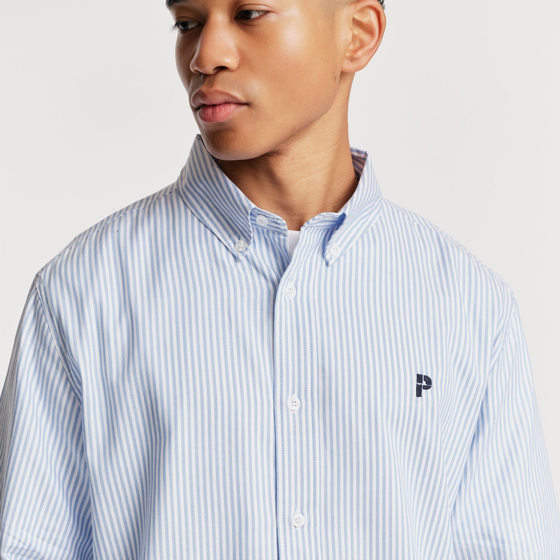 The Mens La Brea Shirt Blue Stripe from Parlez clothing