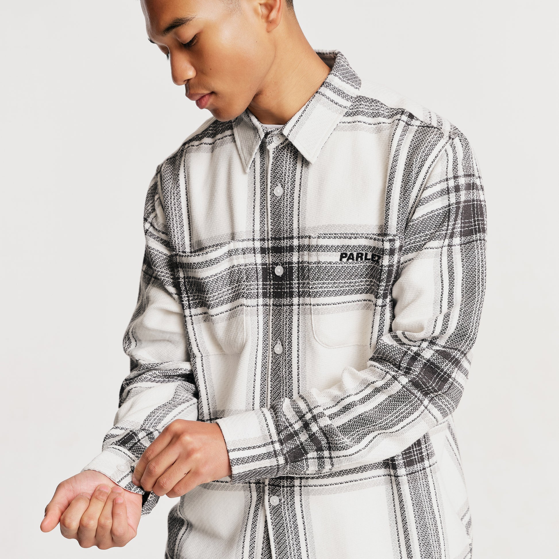 The Mens Brooklyn Shirt Black Check from Parlez clothing