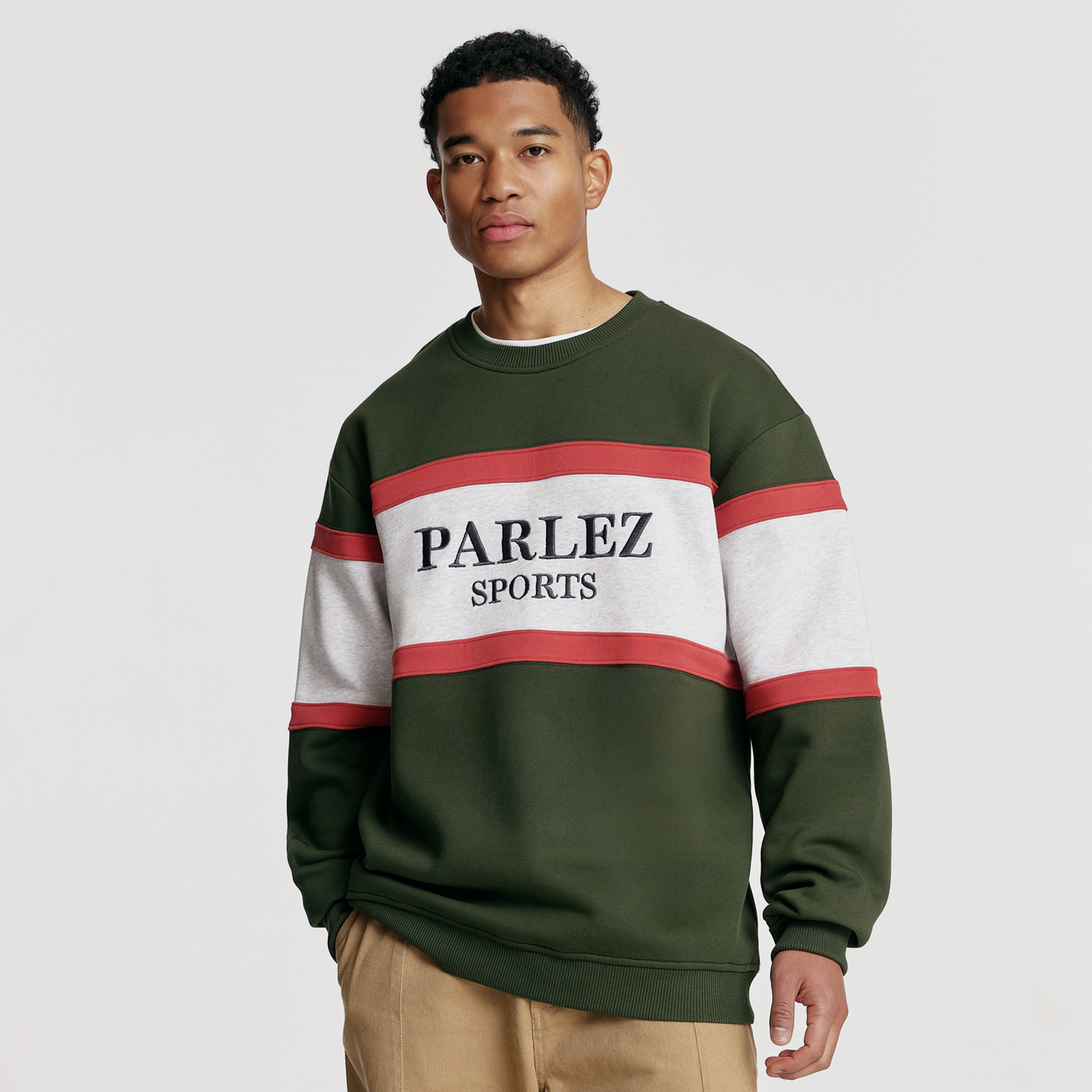 The Mens Squad Crew Foliage from Parlez clothing