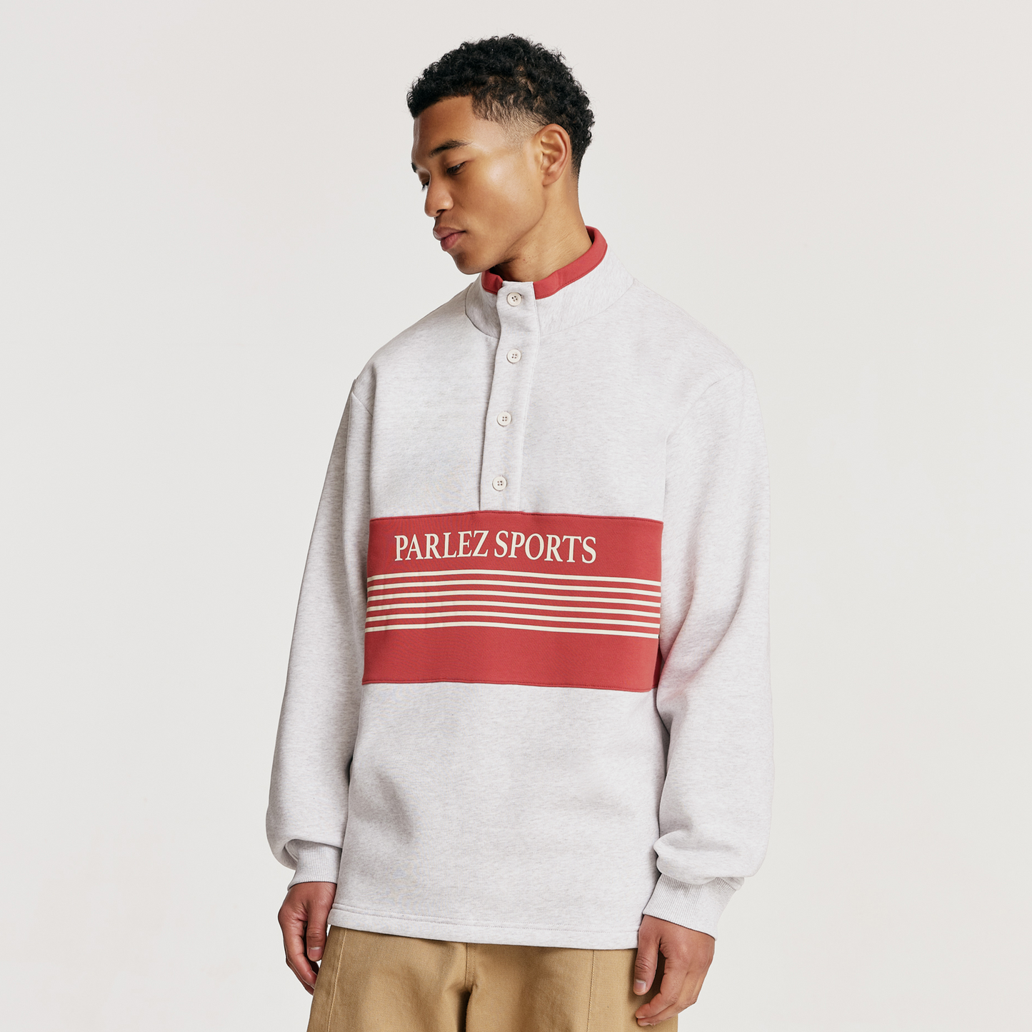 The Mens Outfield Sweatshirt Heather from Parlez clothing