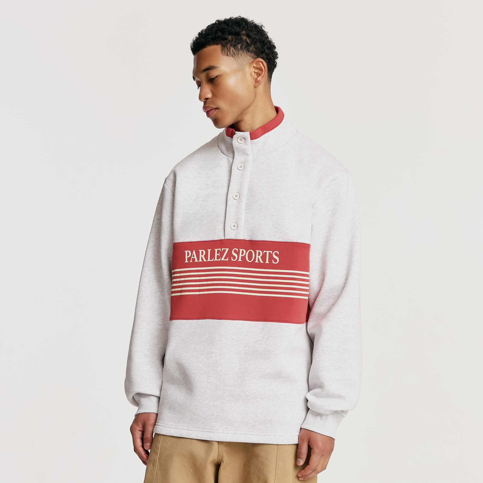The Mens Outfield Sweatshirt Heather from Parlez clothing