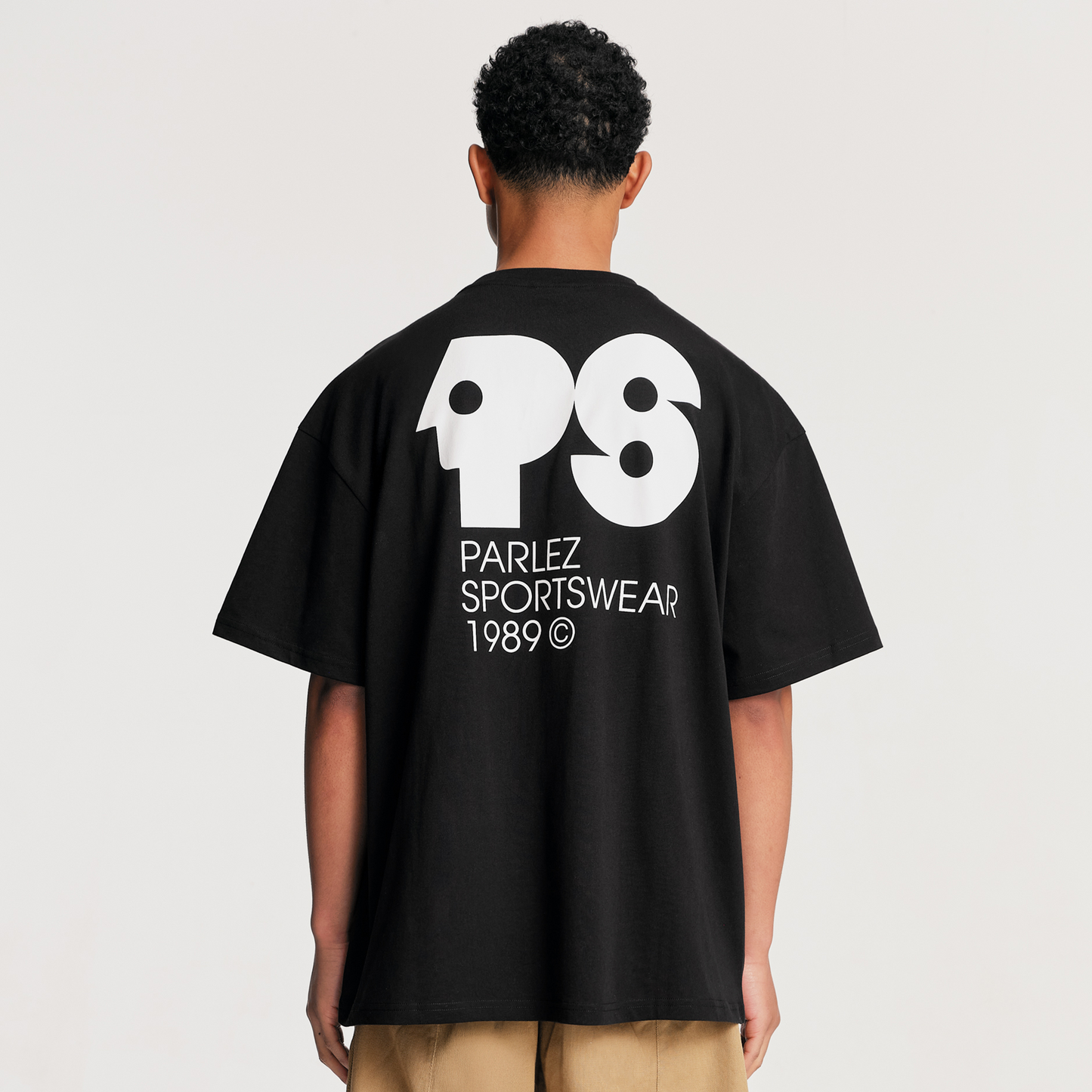 The Mens Broadcast Oversized T-Shirt Black from Parlez clothing