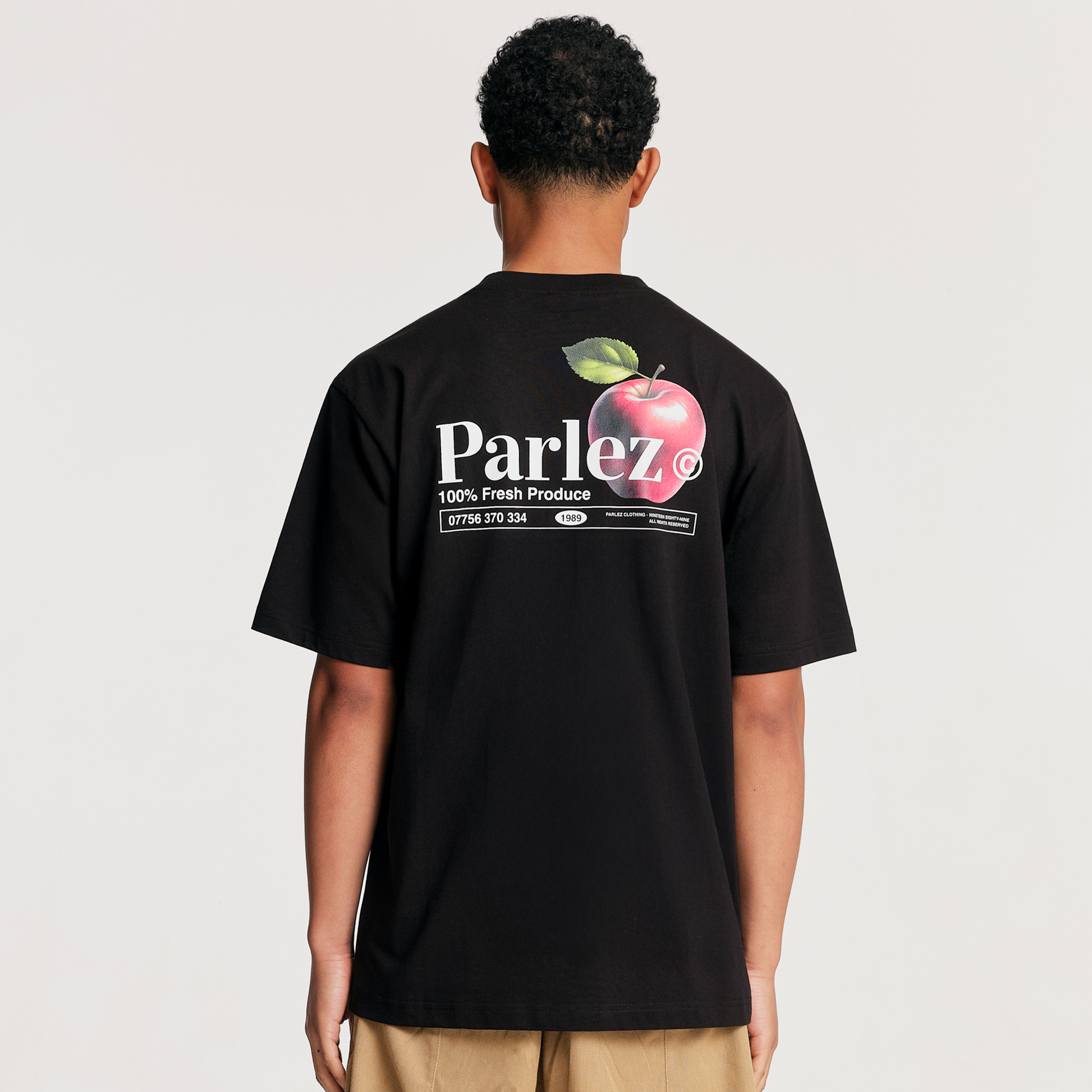The Mens Pomme T-Shirt Black from Parlez clothing