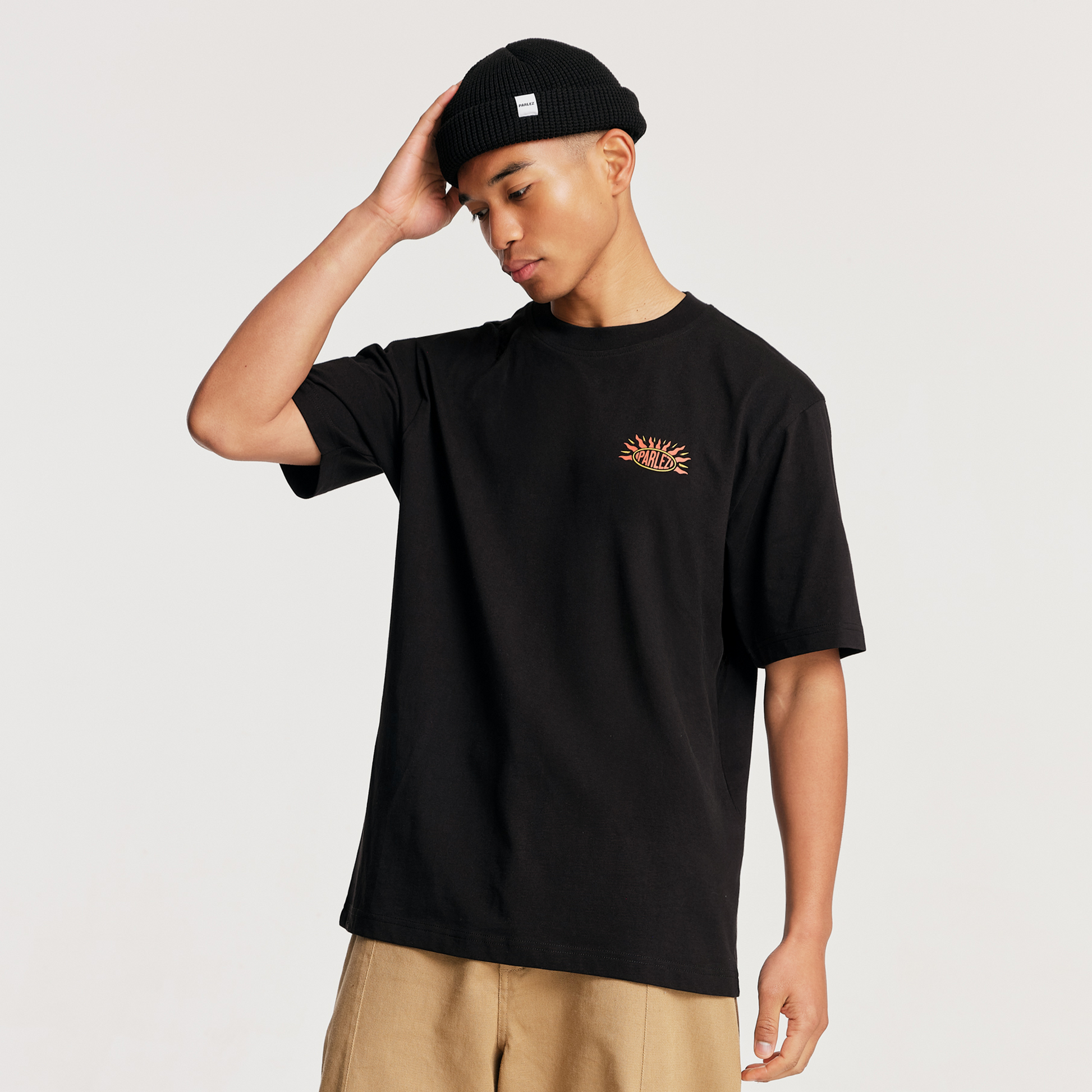 The Mens Soleil T-Shirt Black from Parlez clothing