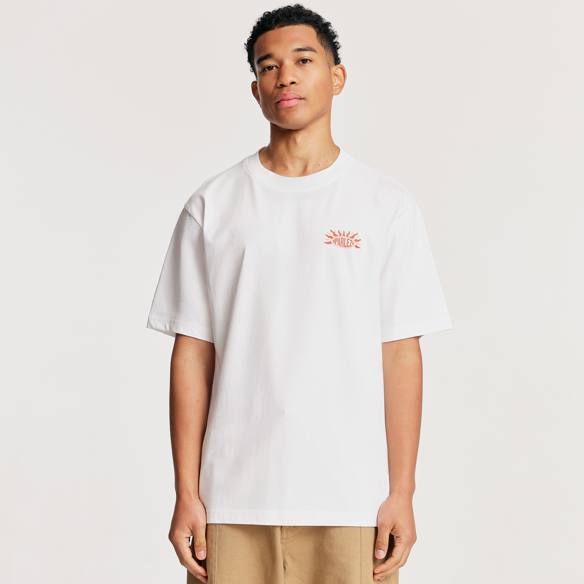 The Mens Soleil T-Shirt White from Parlez clothing