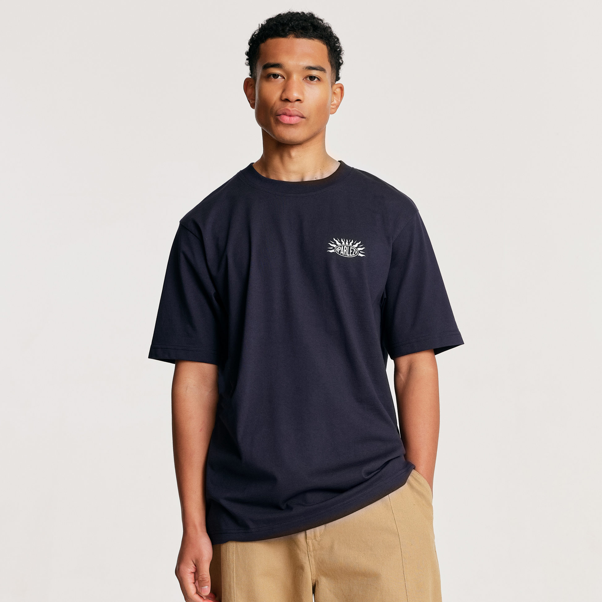 The Mens Soleil T-Shirt Midnight from Parlez clothing