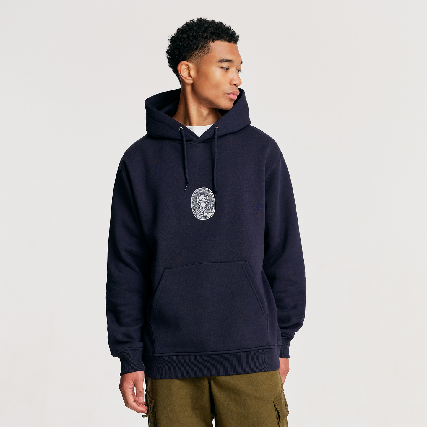 The Mens Flare Hoody Midnight from Parlez clothing