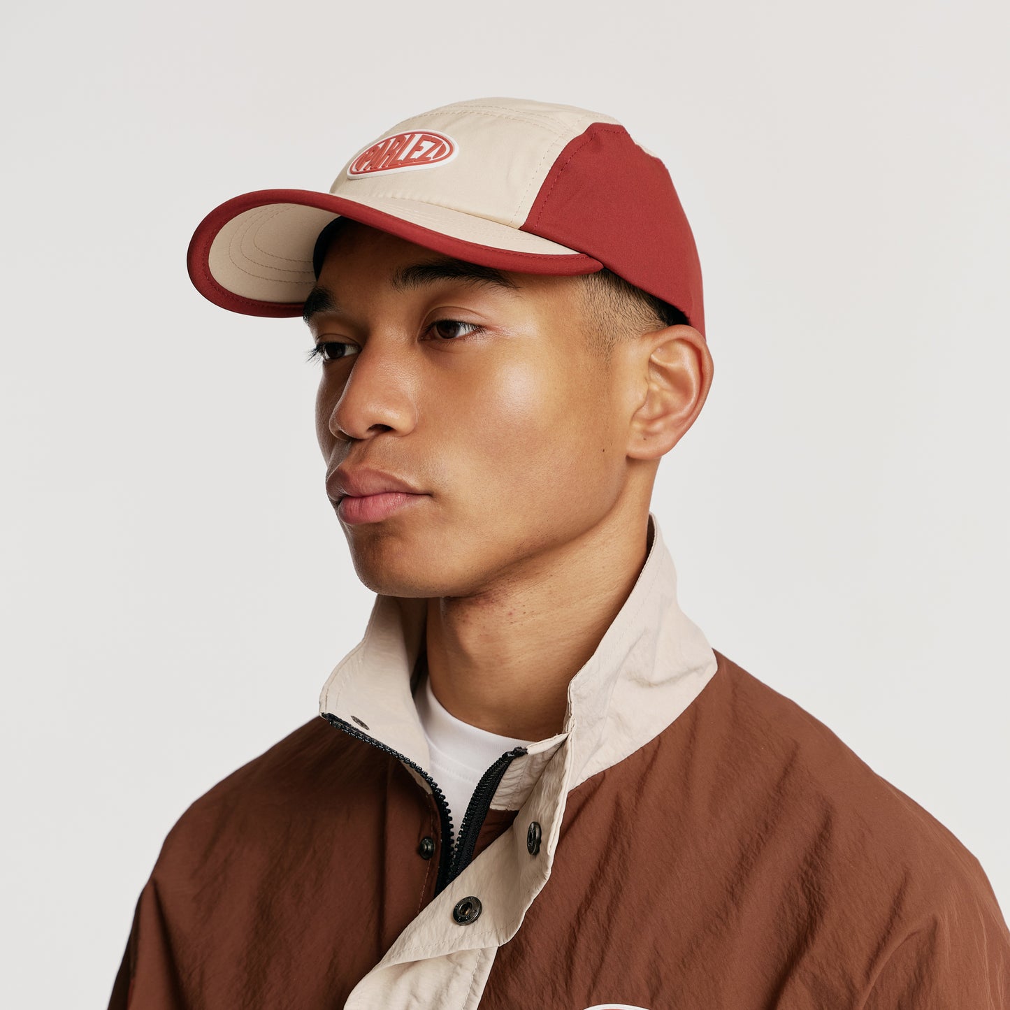 The Mens Slope 5 Panel Cap Haze from Parlez clothing