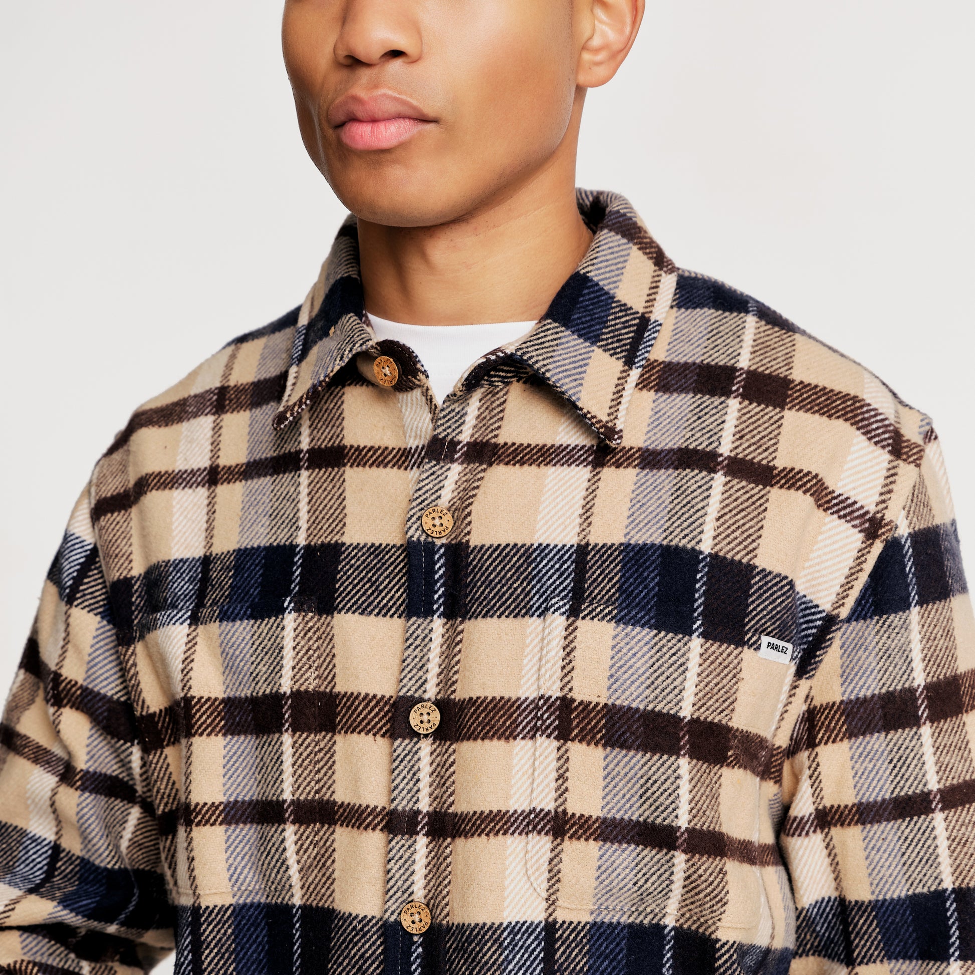The Mens Rivington Shirt Blue Check from Parlez clothing