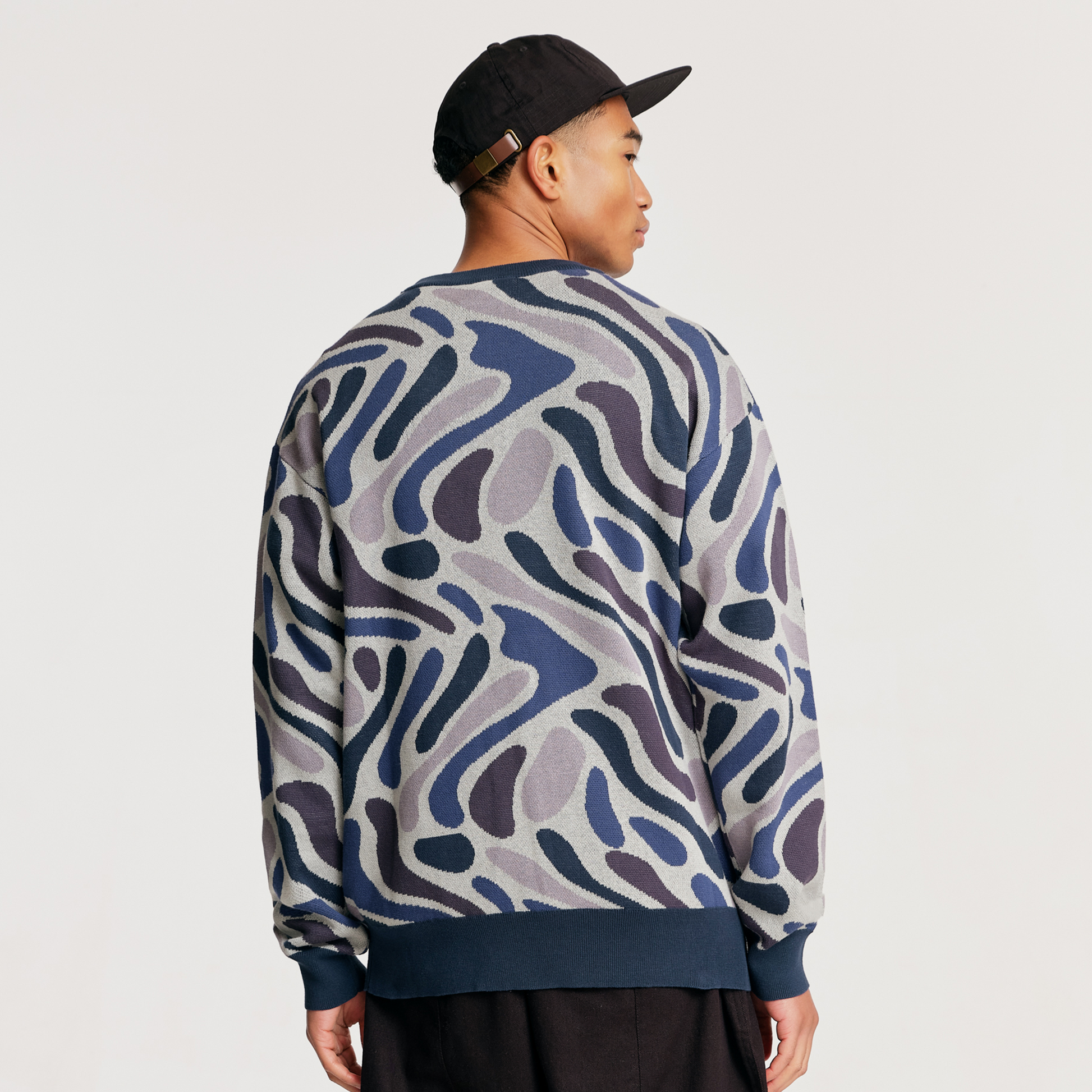 The Mens Blend Camo Knit Midnight Camo from Parlez clothing