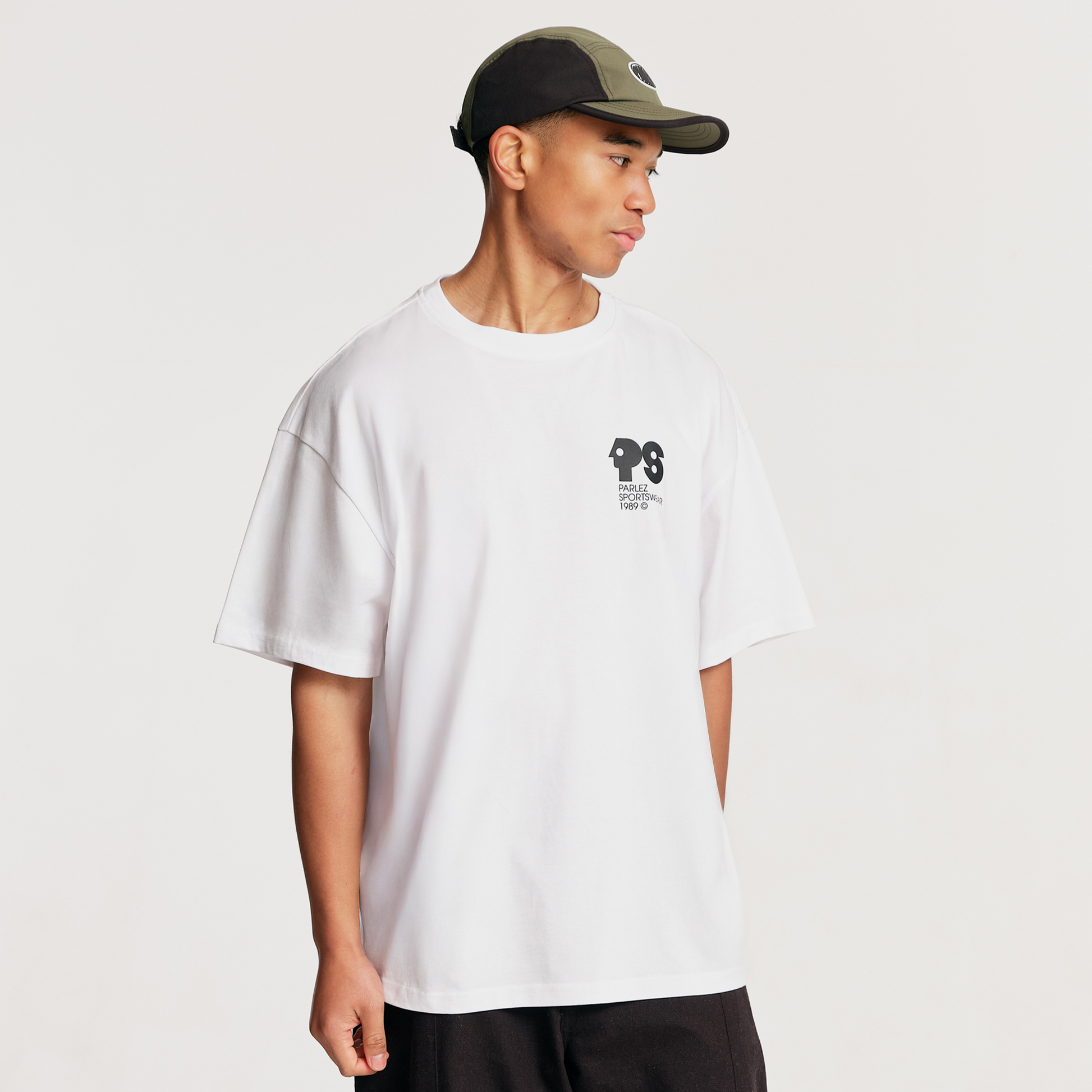 The Mens Broadcast Oversized T-Shirt White from Parlez clothing