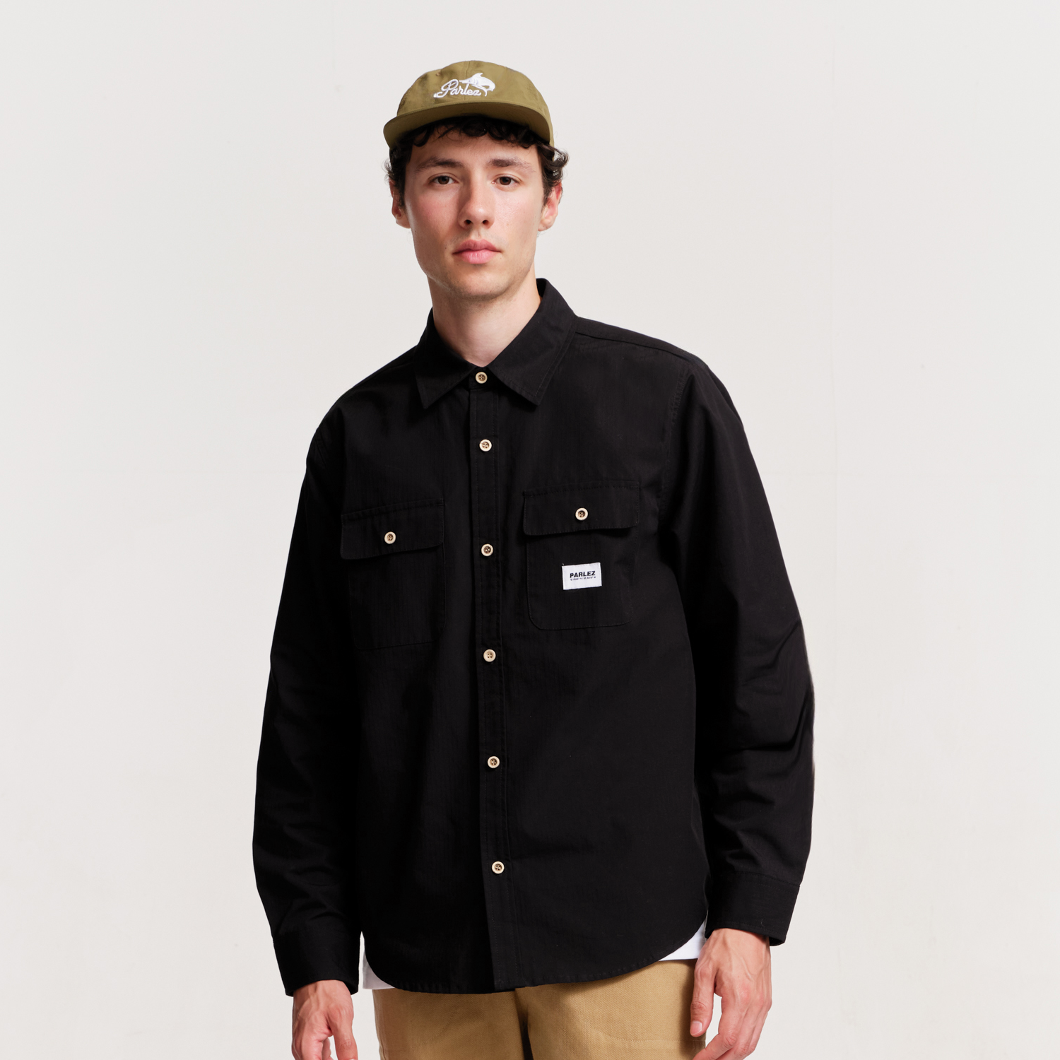 The Mens Ample Shirt Black from Parlez clothing