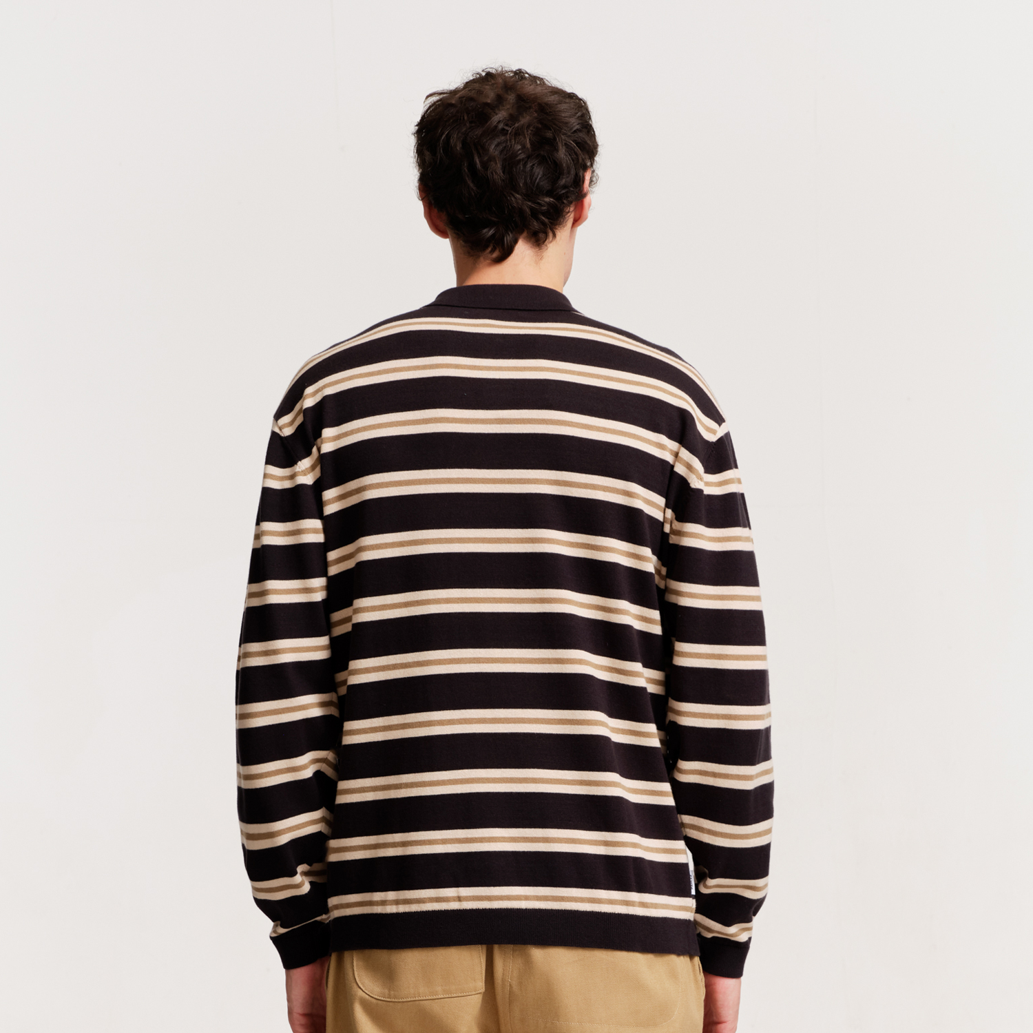 The Mens Aspen L/S Polo Knit Black from Parlez clothing