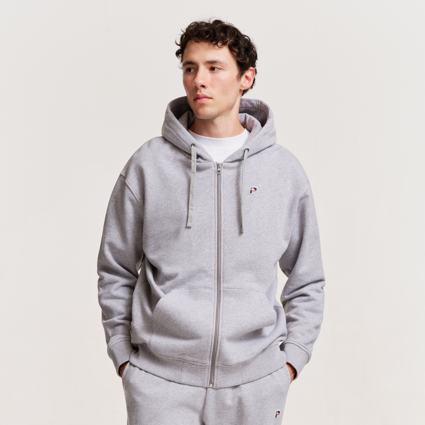 The Mens Demi Zip Hoodie Heather from Parlez clothing