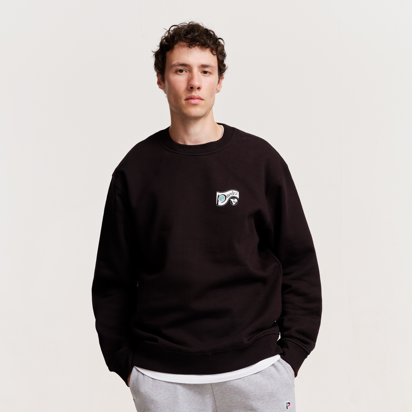 The Mens Iocus Sweatshirt Black from Parlez clothing