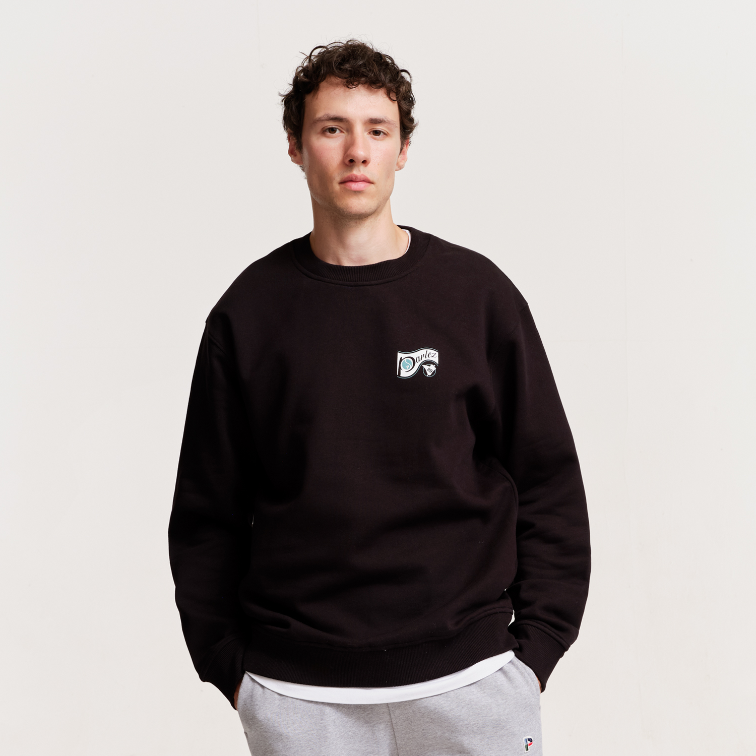 The Mens Iocus Sweatshirt Black from Parlez clothing
