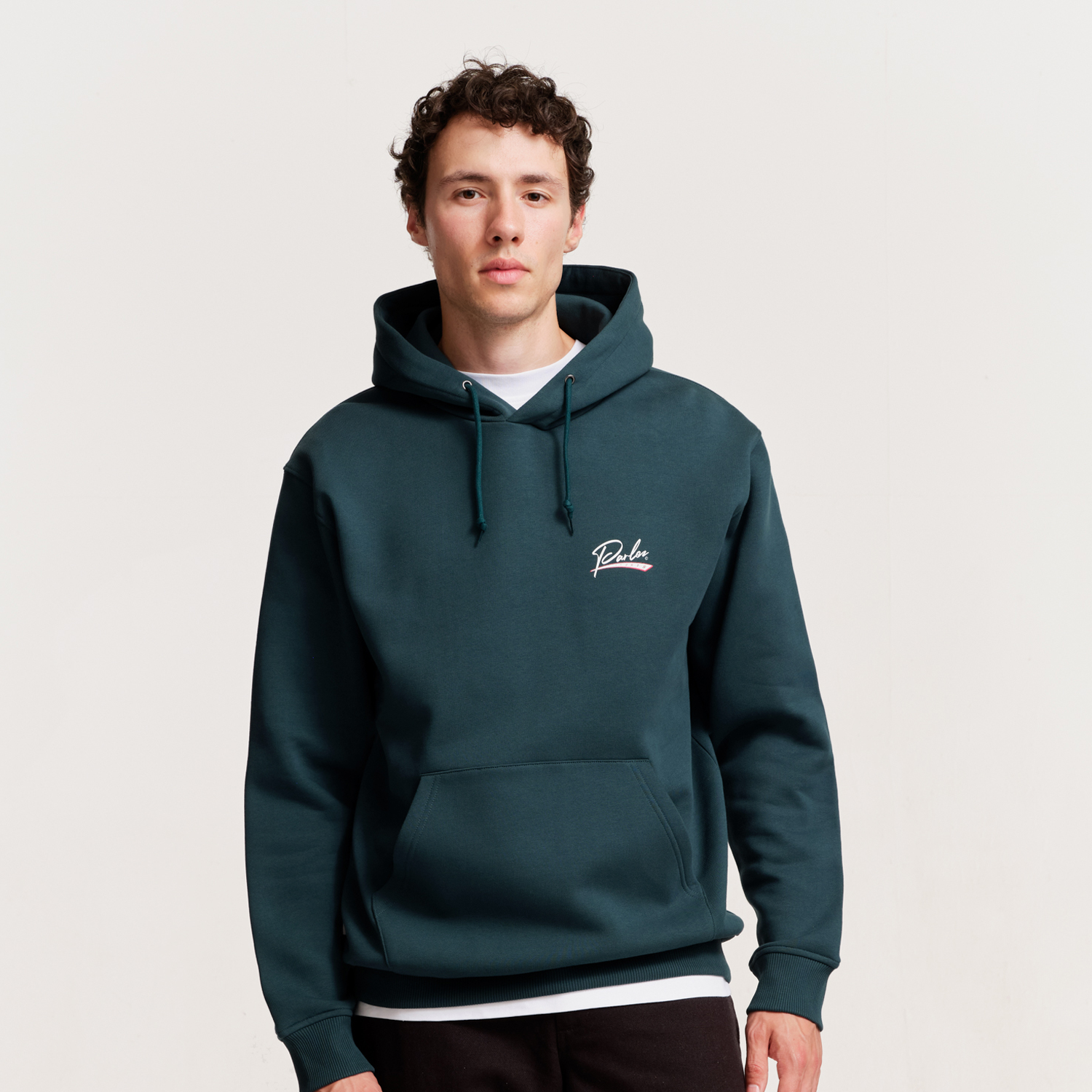 The Mens Chisel Hoodie Petrol from Parlez clothing