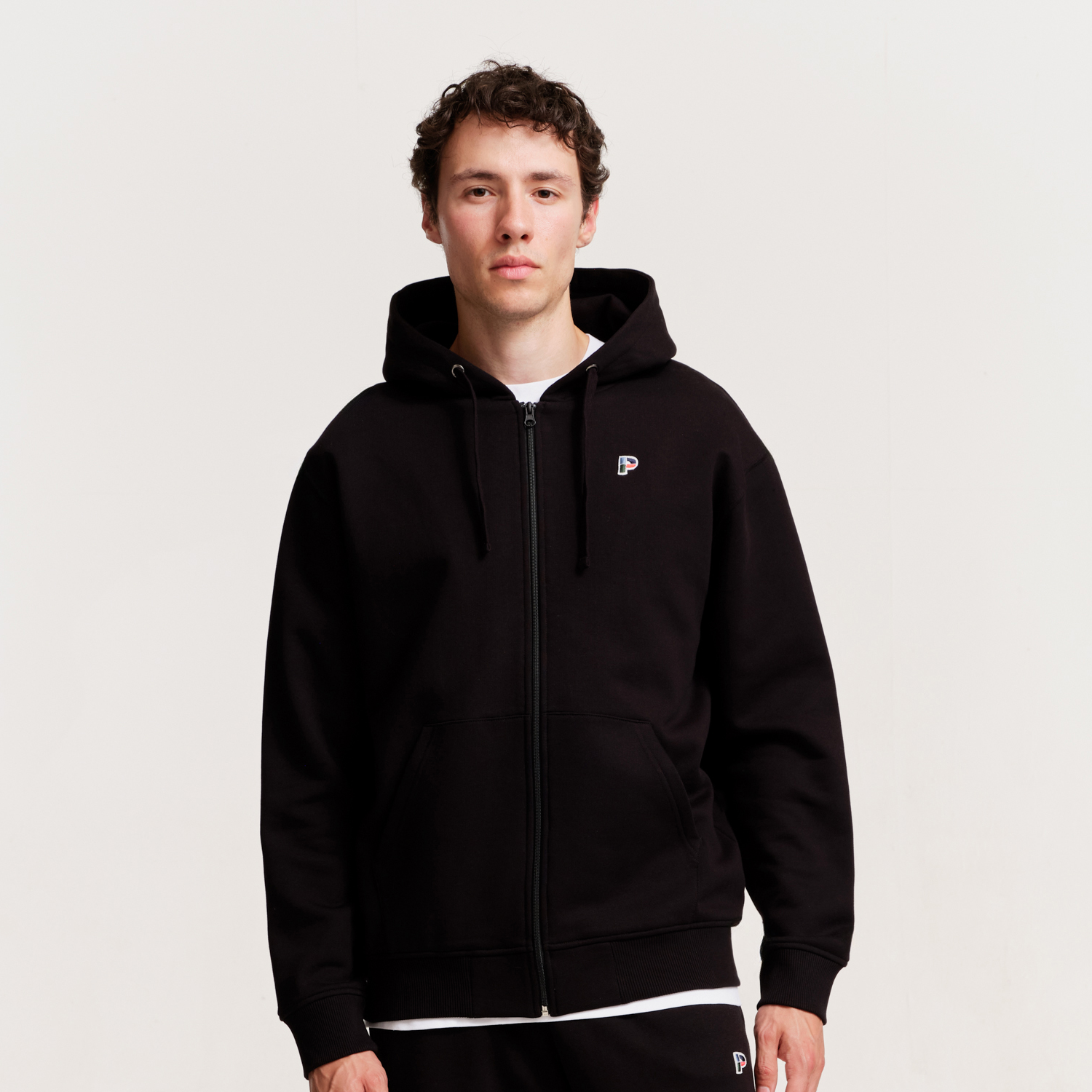 The Mens Demi Zip Hoodie Black from Parlez clothing