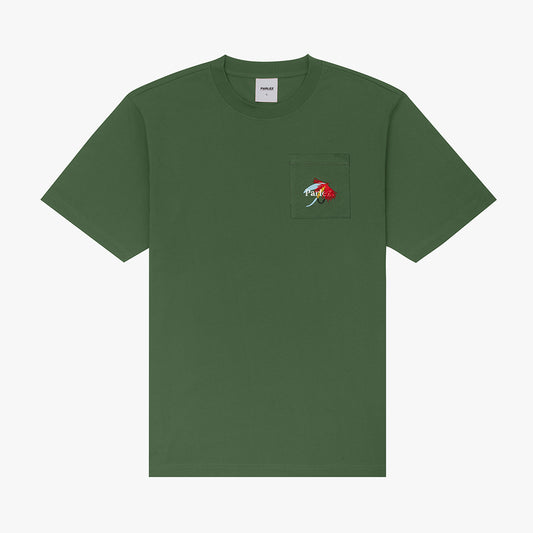 The Mens Fly Pocket T-Shirt Lake Green from Parlez clothing