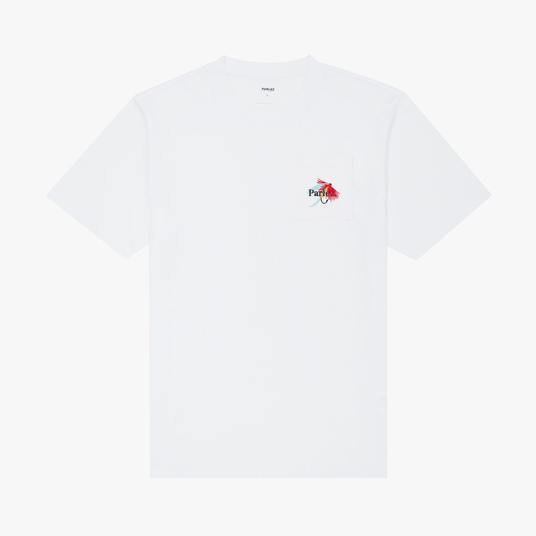 The Mens Fly Pocket T-Shirt White from Parlez clothing