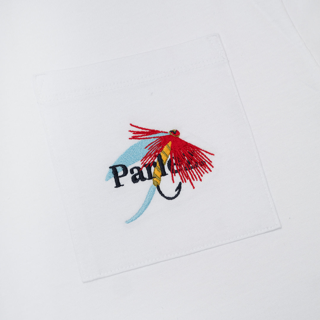 The Mens Fly Pocket T-Shirt White from Parlez clothing