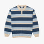Pipe Polo Knit Lagoon Stripe