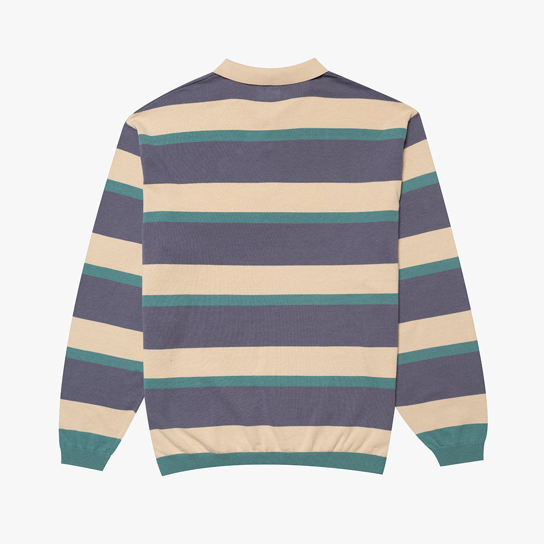 Pipe Polo Knit Purple Haze Stripe