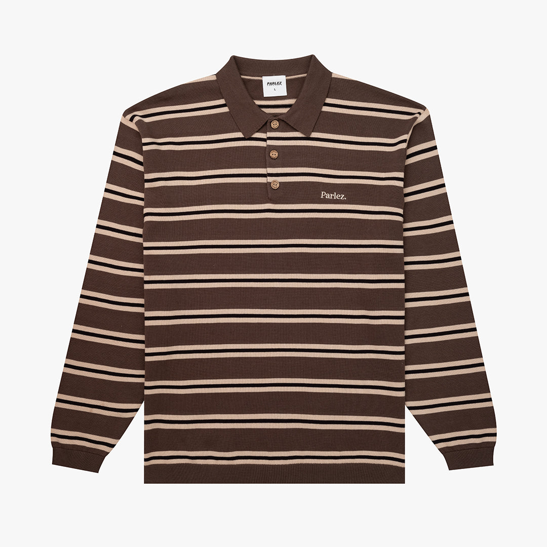 The Mens Aspen L/S Polo Knit Moss from Parlez clothing