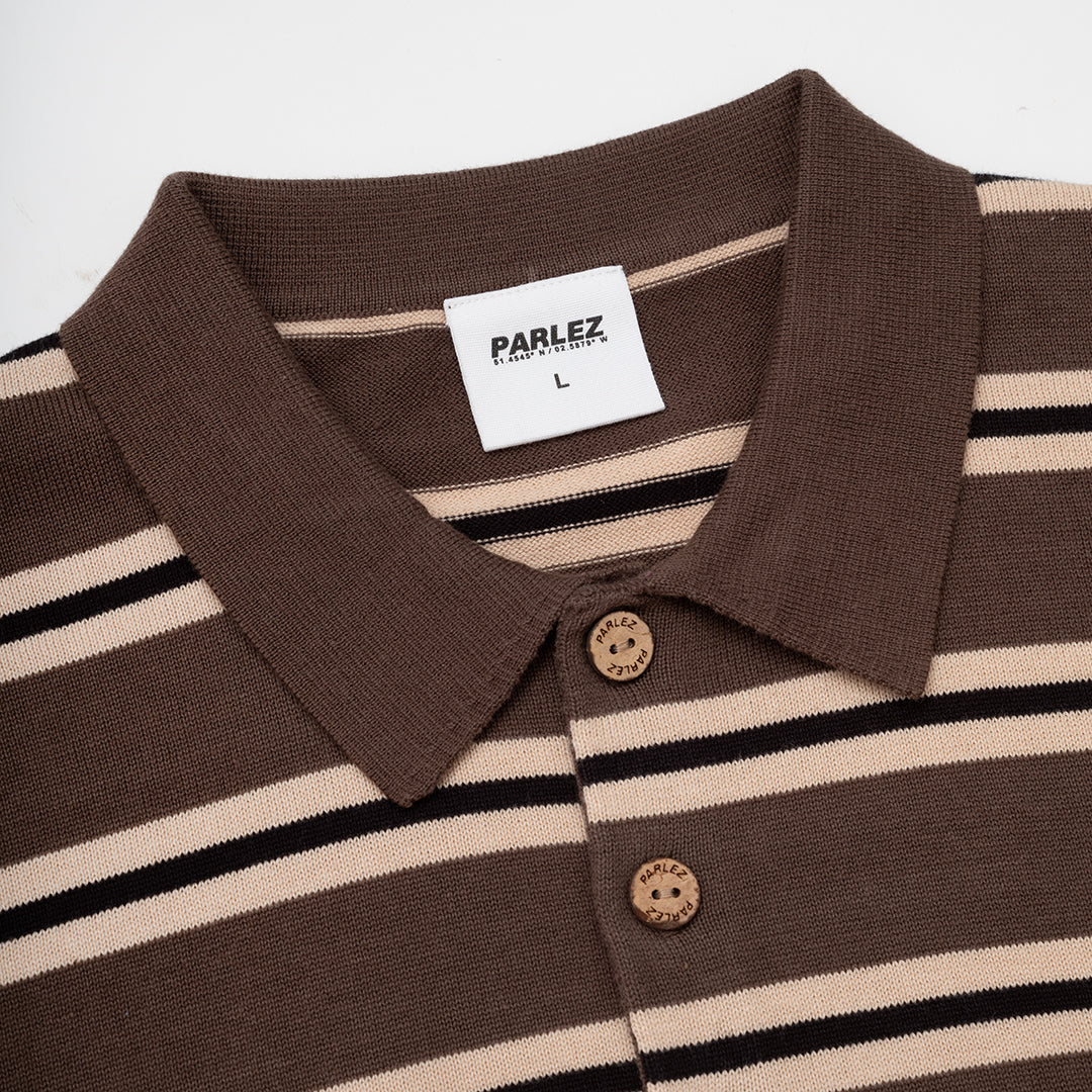 The Mens Aspen L/S Polo Knit Moss from Parlez clothing