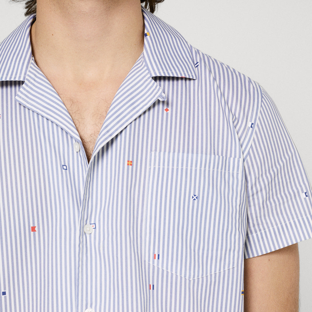 The Mens Nautical Printed Shirt Multi from Parlez clothing