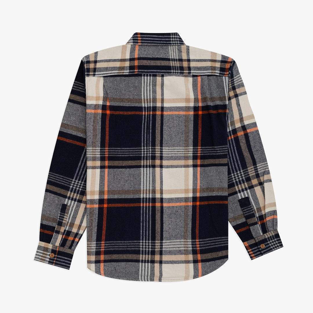 The Mens Rotan Check Shirt Navy from Parlez clothing