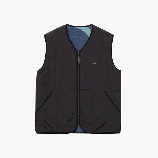 The Mens Rotate Reversible Fleece Gilet Black from Parlez clothing
