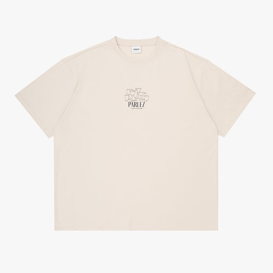 Round Oversized T-Shirt Putty