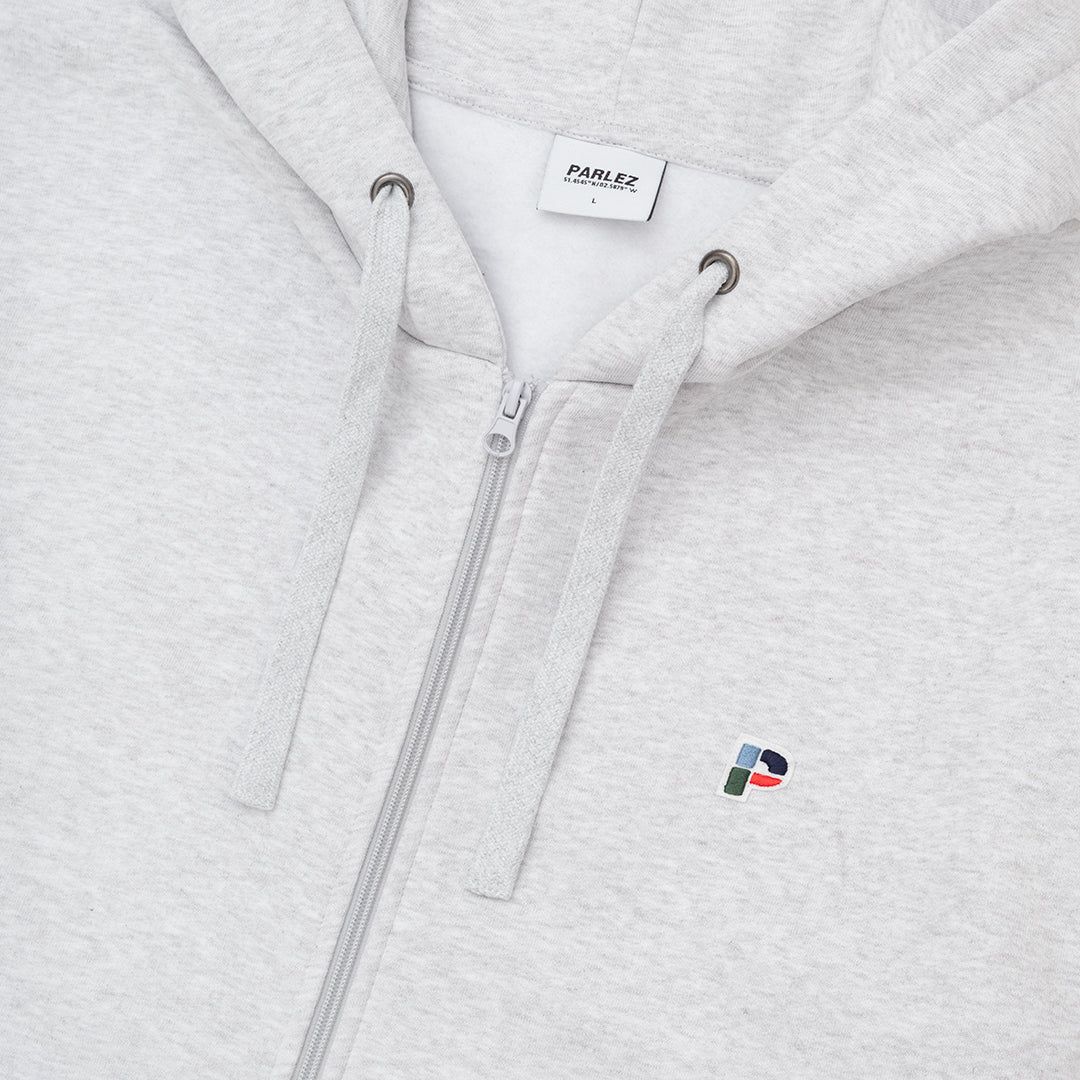 Sablon Zip Through Hoodie Heather
