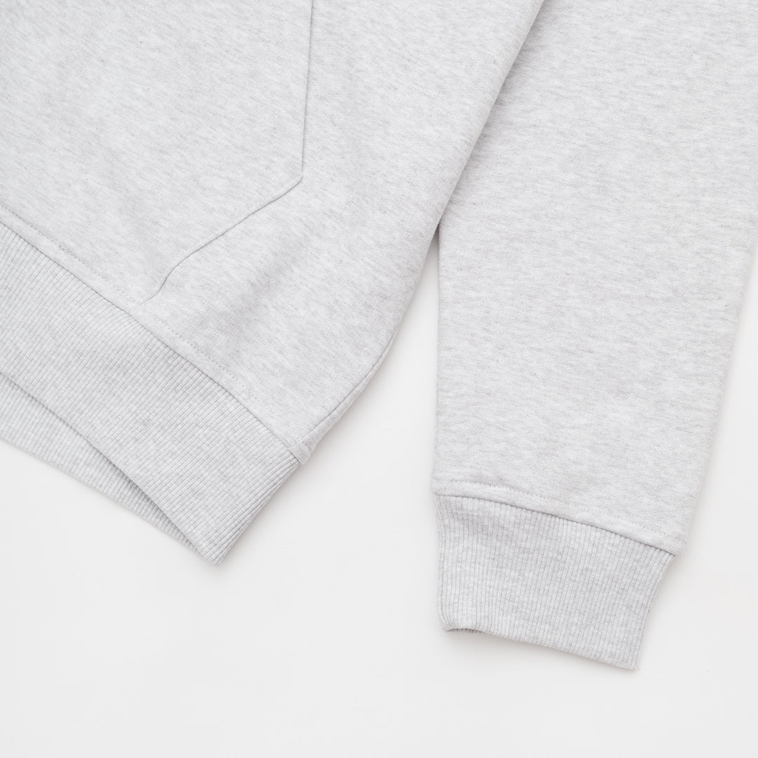 Sablon Zip Through Hoodie Heather