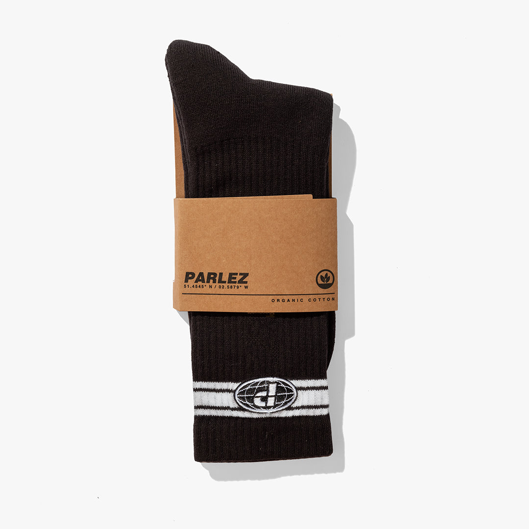 The Mens Globe Socks Black from Parlez clothing