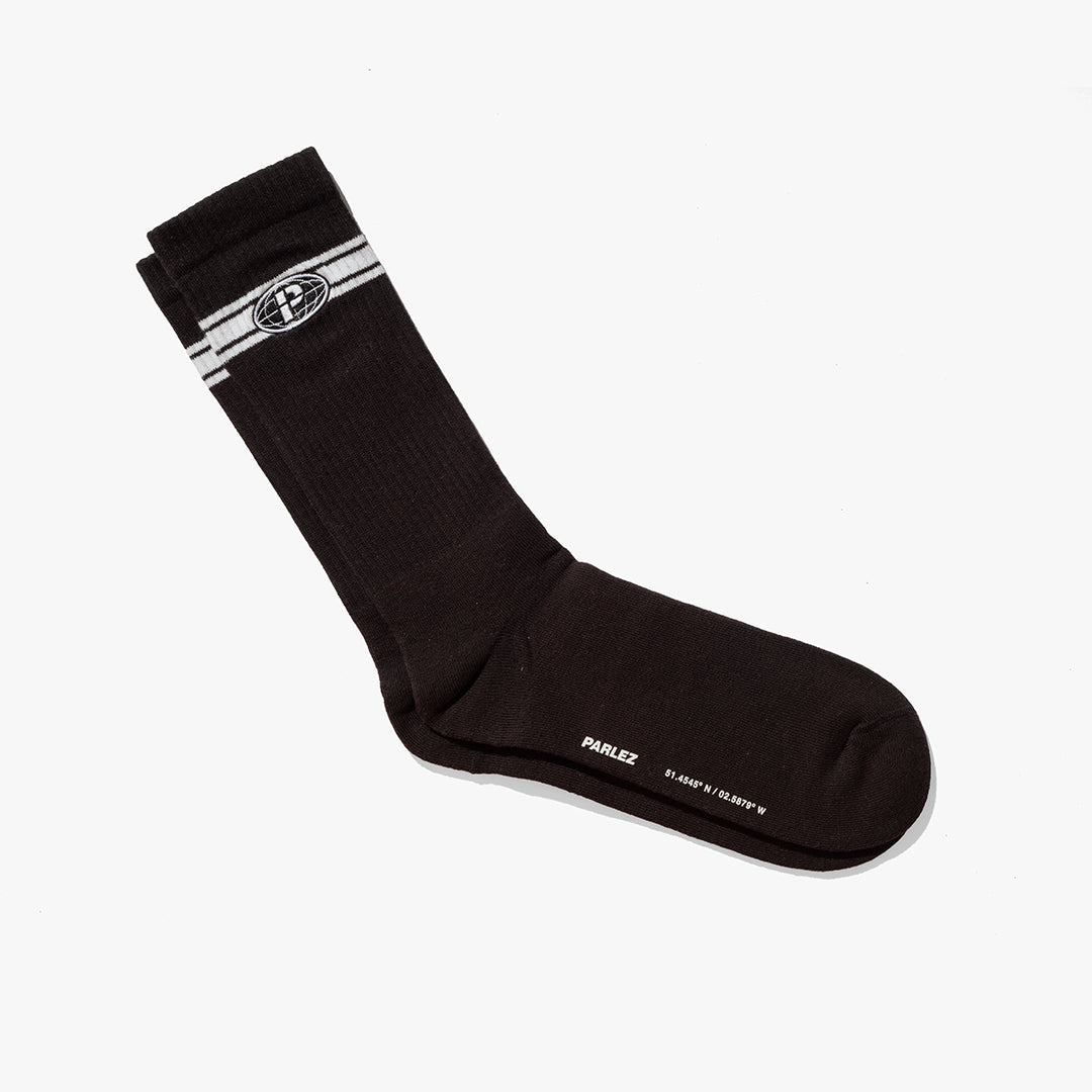 The Mens Globe Socks Black from Parlez clothing