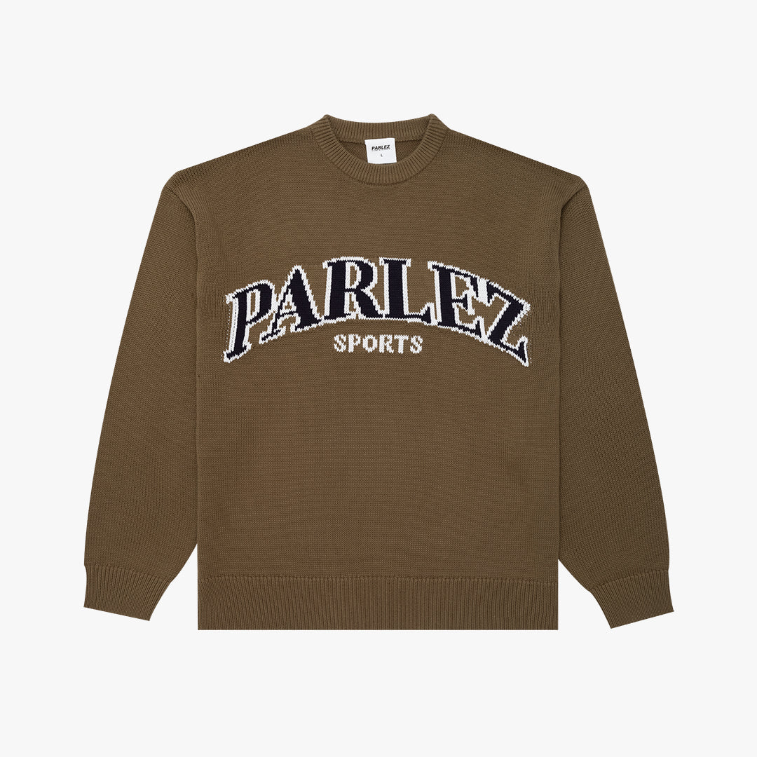 The Mens Phelan Knit Olive Green from Parlez clothing