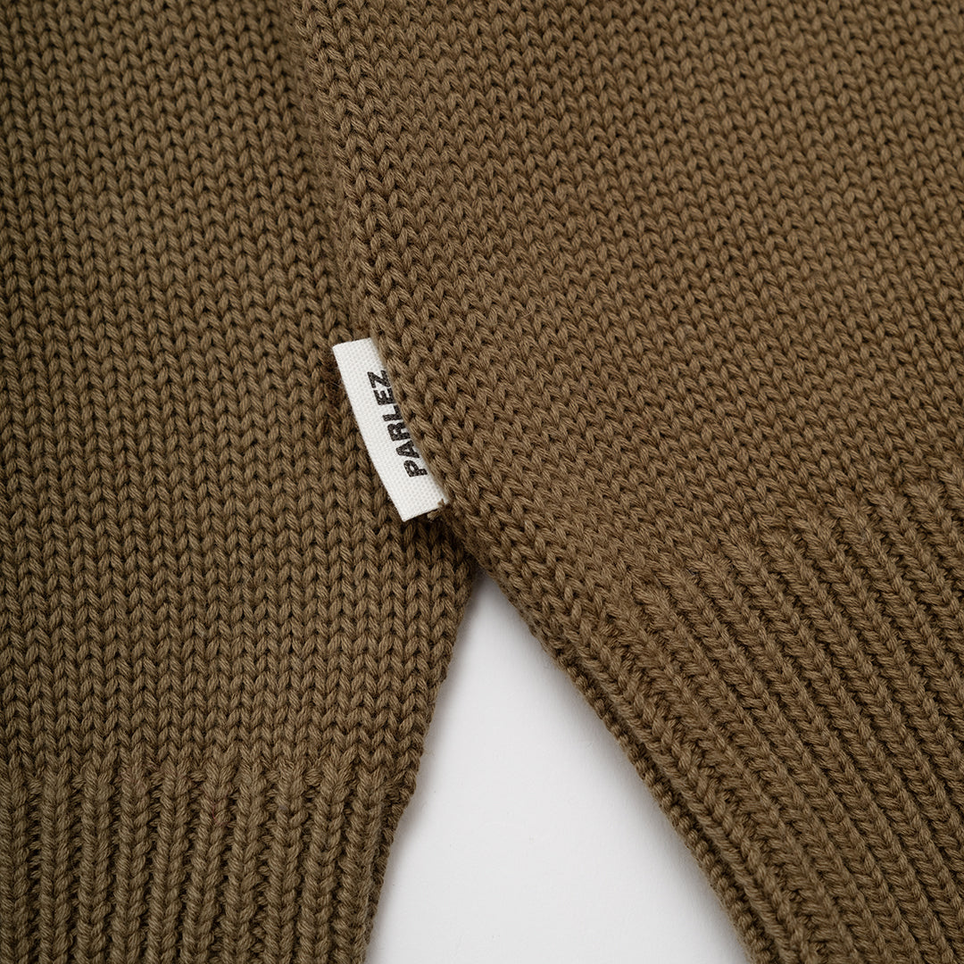 The Mens Phelan Knit Olive Green from Parlez clothing