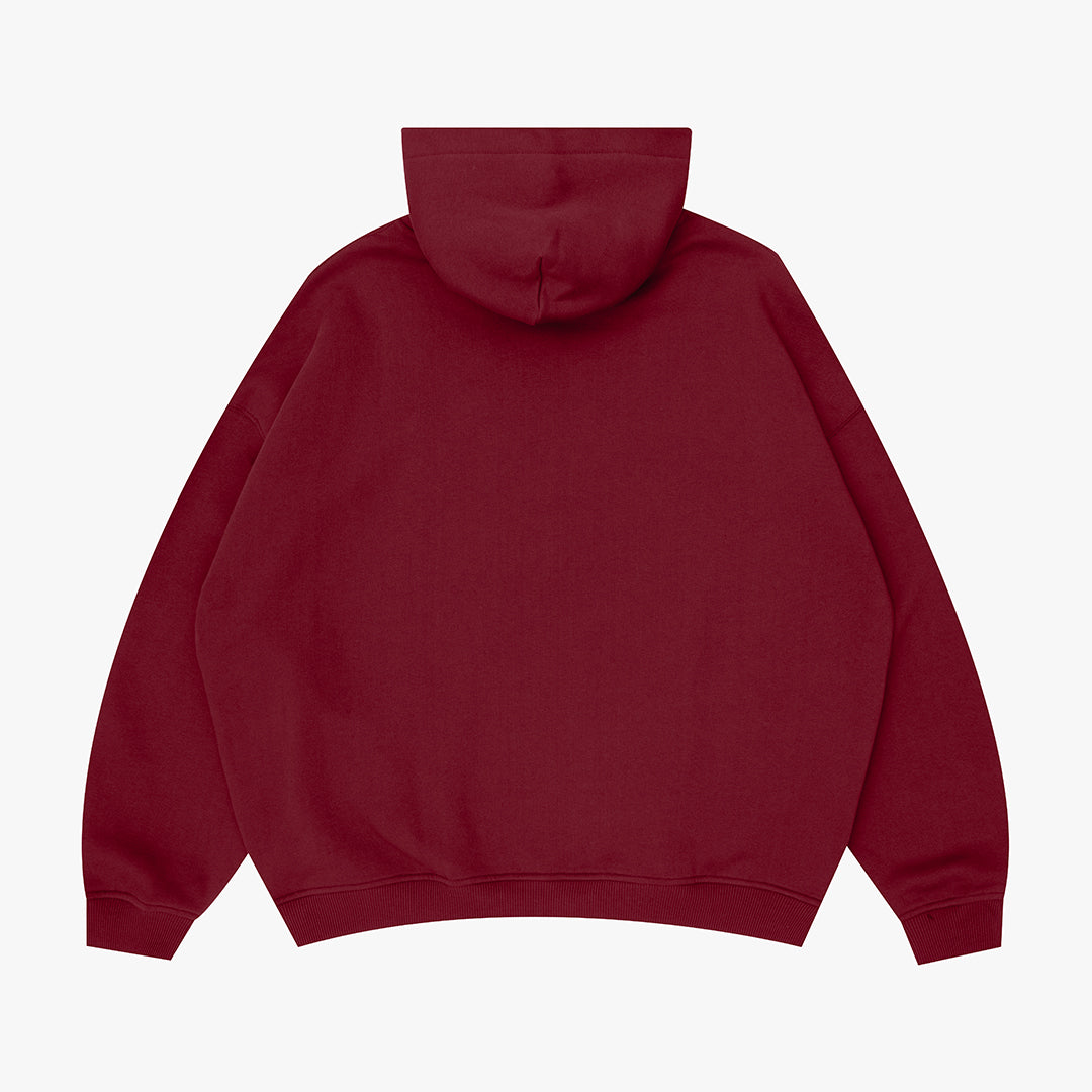 Tide Oversized Hoodie Deep Red