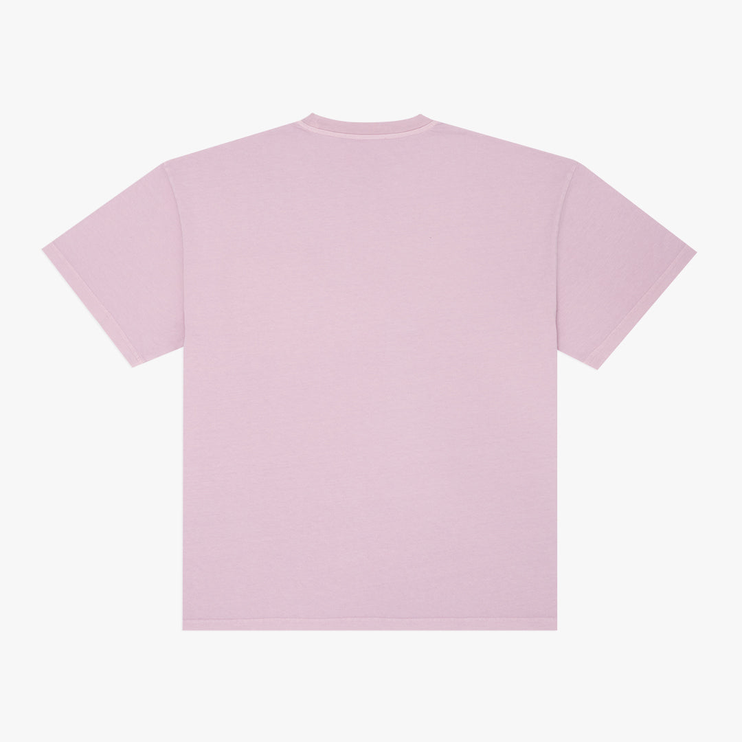 The Mens Trelow Pigment Oversized Pocket Tee Lilac Washed from Parlez clothing