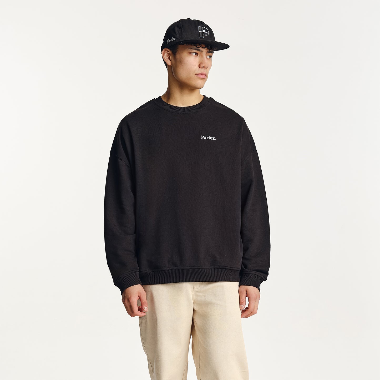 Vernon Oversized Crew Black