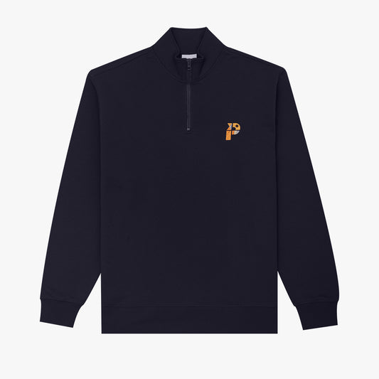 The Mens Warner 1/4 Zip Navy from Parlez clothing