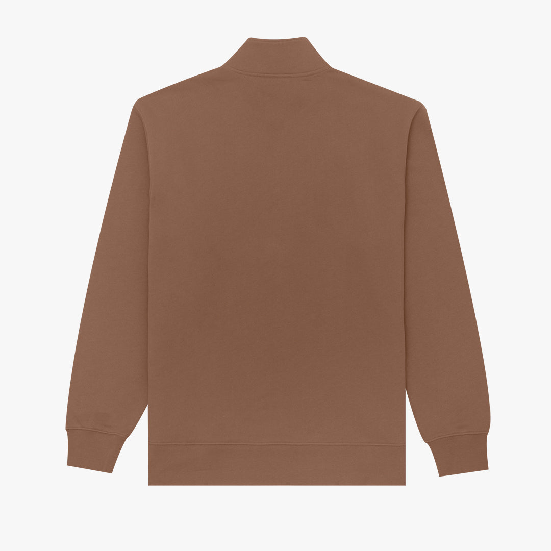 The Mens Warner 1/4 Zip Shitake from Parlez clothing