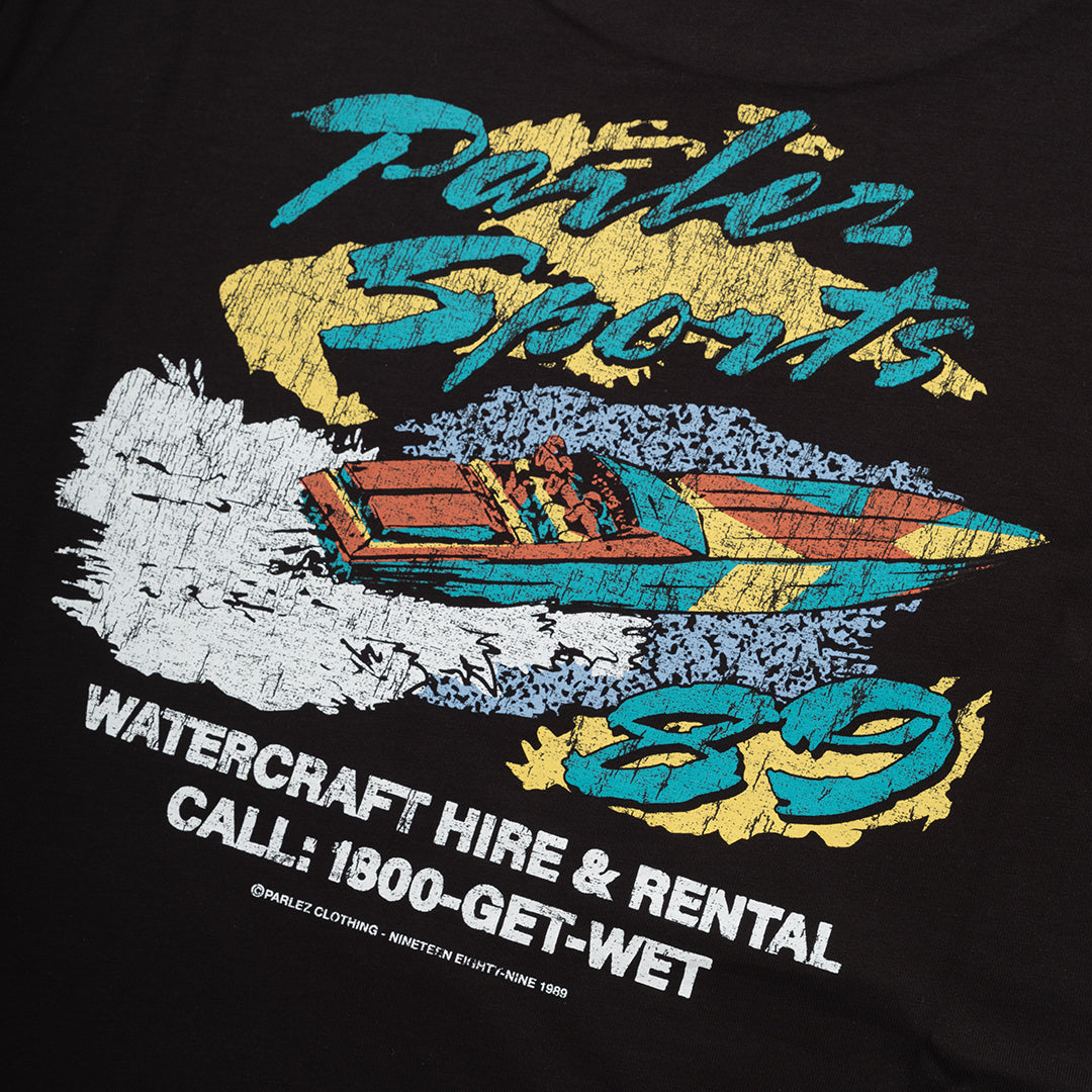 The Mens Waterman T-Shirt Black from Parlez clothing